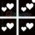Picture of Mini Double Hearts Stencil (4 in 1) - (5pc pack)