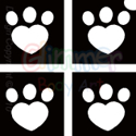 Picture of Mini Heart Paw Stencil (4 in 1) - (5pc pack)