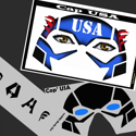 Picture of Cap USA Stencil Eyes - 09SE (Child Size 4-7 YRS OLD) 
