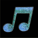 Picture of Double Music Note - Sparkle Stencil (1pc)