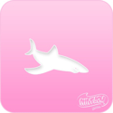 Picture of Pink Power Face Painting Stencil (1098) - Shark