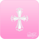 Picture of Pink Power Face Painting Stencil (1058) - Cross