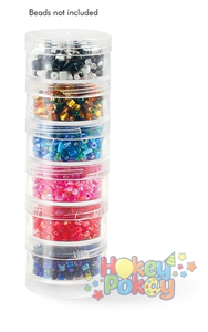 Craft & Bead Storage:1.5''x 3/4''- Screw-Stack Canisters - 6