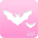 Picture of Pink Power Face Painting Stencil (1002) - Bats