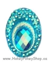 Picture of Big Peacock Oval Gems - Blue - 13x18mm (20pk) - POCB-20