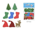 Picture of Foam-Fun Glitter Sticker Shapes - Trees & Reindeer (KX082)