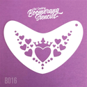 Picture of Art Factory Boomerang Stencil - Heart Crown (B016)