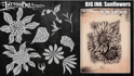 Picture of Tattoo Pro Stencil - BIG INK - Sunflowers (ATPS-BGNK-107)