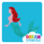 Picture of Swimming Mermaid Glitter Tattoo Stencil - HP-117 (5pc pack)
