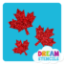 Picture of Cascading Maple Leaves Glitter Tattoo Stencil - HP-104 (5pc pack)