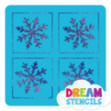 Picture of Mini 4 in 1 Snowflake Glitter Tattoo Stencil - HP-20 (5pc pack)