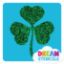 Picture of Three-Leaf Clover (Shamrock) Glitter Tattoo Stencil - HP-52 (5pc pack)