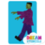 Picture of Walking Frankenstein Glitter Tattoo Stencil - HP-177 (5pc pack)