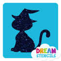 Picture of Wicked Cat Glitter Tattoo Stencil - HP-194 (5pc pack)