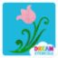 Picture of Tulip with Swirls Glitter Tattoo Stencil - HP-309 (5pc pack)
