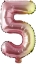 Picture of 16" Foil Balloon - Rainbow Number - 5 (1pc)