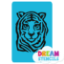 Picture of Tiger Face Glitter Tattoo Stencil - HP-327 (5pc pack)