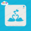 Picture of Kissing Swans - Dream Stencil - 82
