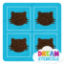 Picture of Mini 4 in 1 Cat Glitter Tattoo Stencil - HP - 394 (5pc pack)