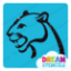 Picture of Panther Head Glitter Tattoo Stencil - HP-412 (5pc pack)