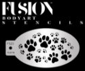 Picture of Fusion Prowling Paw Print Face Paint Stencil - FS23