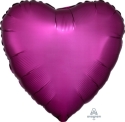 Picture of 17" Anagram Heart Foil Balloon - Satin Luxe Pomegranate (1pc)