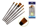 Picture of Artist Brush Set: Silver Set  of 6 Wood Handle/ Nylon Hair - AB314A